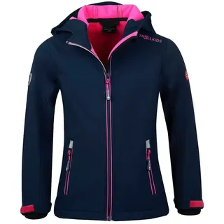 TROLLKIDS Trollfjord Softshelljacke - Navy / Magenta - 110 cm