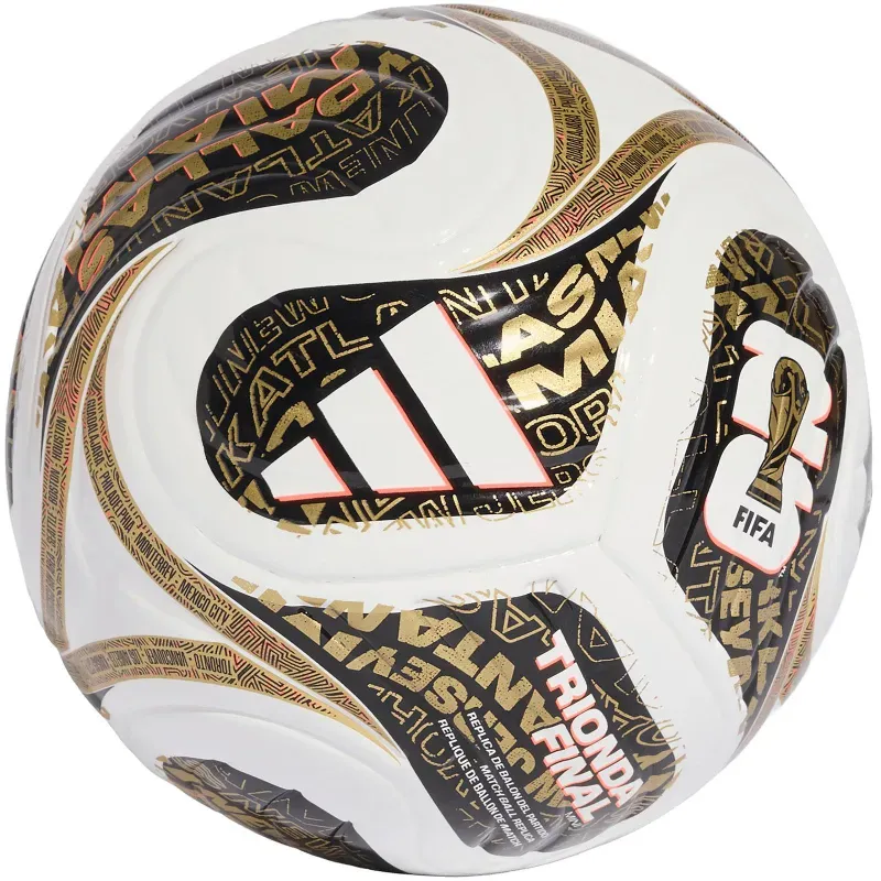 adidas FIFA WM 2026 Trionda Finale League Fußball Miniball Kinder KE4328 - white/black/gold met. 1