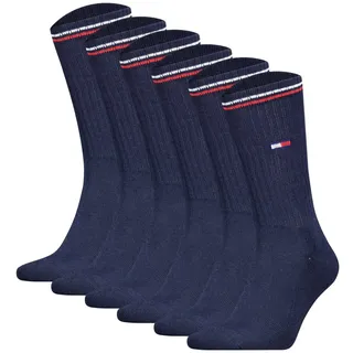 TOMMY HILFIGER Unisex Sportsocken, 6er Pack - UNI Iconic Sock, Tennissocken Blau 43-46