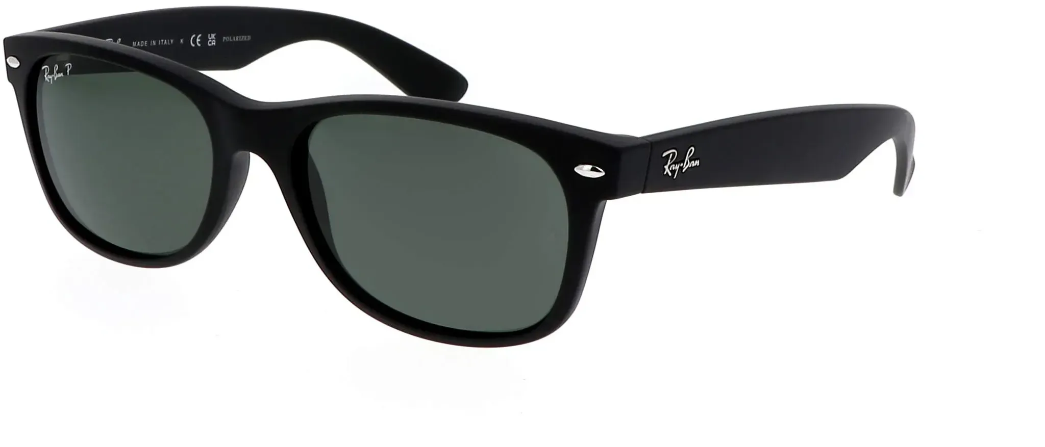 Ray-Ban New Wayfarer RB2132 622/58 52 (black rubber/polar green)