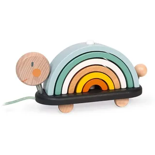 Janod Nachziehtier Schildkröte Regenbogen (J04405)