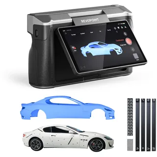 Revopoint MIRACO Plus 3D-Scanner für 3D-Druck, Eigenständiges Handgerät mit Fotogrammetrie, Optischem Zoom, Bis zu 0,02 mm Präzision, Vollfarb-RGB-Kamera für Kleine bis Große Objekte, 32GB
