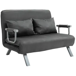 Homcom Schlafsofa mit Armlehne Schlafsessel Gästebett, Klappmatratze, Klappbett