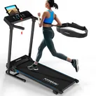 KINETIC SPORTS Elektrisches Laufband KST4600FX klappbar - 1100 Watt DC-Motor bis 12 km/h, Manuelle Steigung, 12+1 Programme, LCD-Display, 40 cm breite Lauffläche, bis 120kg     inkl. Pulsgurt