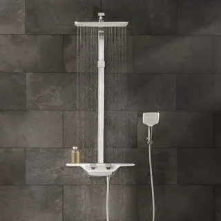 Kludi Discovery Thermostat Dual Shower System weiß/chrom 8020091-00
