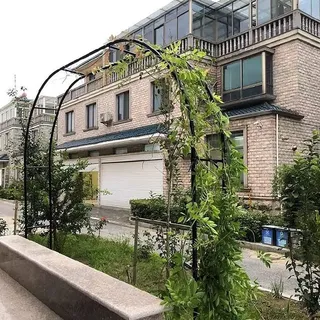 120-350 cm Breite Rosenbögen Gartenbogen Rankgitter Torbogen Für Kletterpflanzen Und Rosen Pergola Blumen Rankhilfe Hochzeit Deko Rosengestell Schwarz,W1.8M*H2.2M