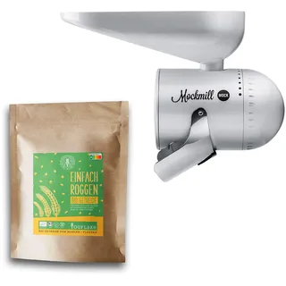 Mockmill Mahlaufsatz für KitchenAid | frisches Mehl | Made in Germany |+ 2,5 kg Bio Roggen