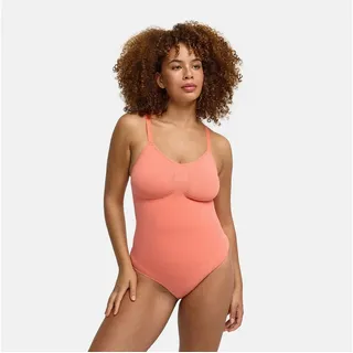 cfab (creamy fabrics) Shaping-Body Bodysuit Sculpting Shapewear mit String-Coral-5XL (1-tlg) orange 5XL
