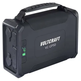 VOLTCRAFT VC-GP50 Powerbank 96000 mAh USB PD 2.0 Li-Ion Schwarz (matt) gleichzeitiges Laden und Entladen, LED Taschenlampe,