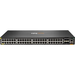 HP HPE Aruba 6300F 48-port 1GbE PoE & 4-port SFP56 Managed L3 Gigabit Ethernet (10/100/1000) Power over (48 Ports), Netzwerk Switch,