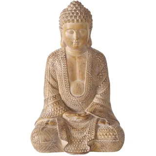 Boltze Buddha H 30 cm LEGOLAS, Braun - H 30 cm - Kunstharz