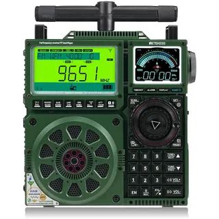 Retekess TR113 Full Band Radio,AIR SSB,Tragbares Digitales Radio,fortschrittlich,App Remote,Zusätzliche Antenne,Hohe Klangqualität,Wiederaufladbar,LSB/USB,Geeignet für Radio, -Enthusiasten