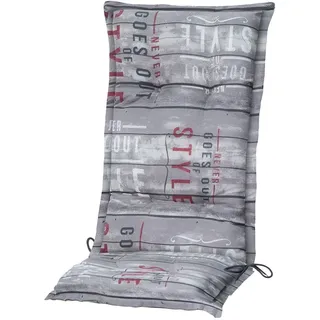 MADISON N.Y Madison C067 Hochlehner Gartenstuhl Auflagen 120x50x8cm grau gestreift