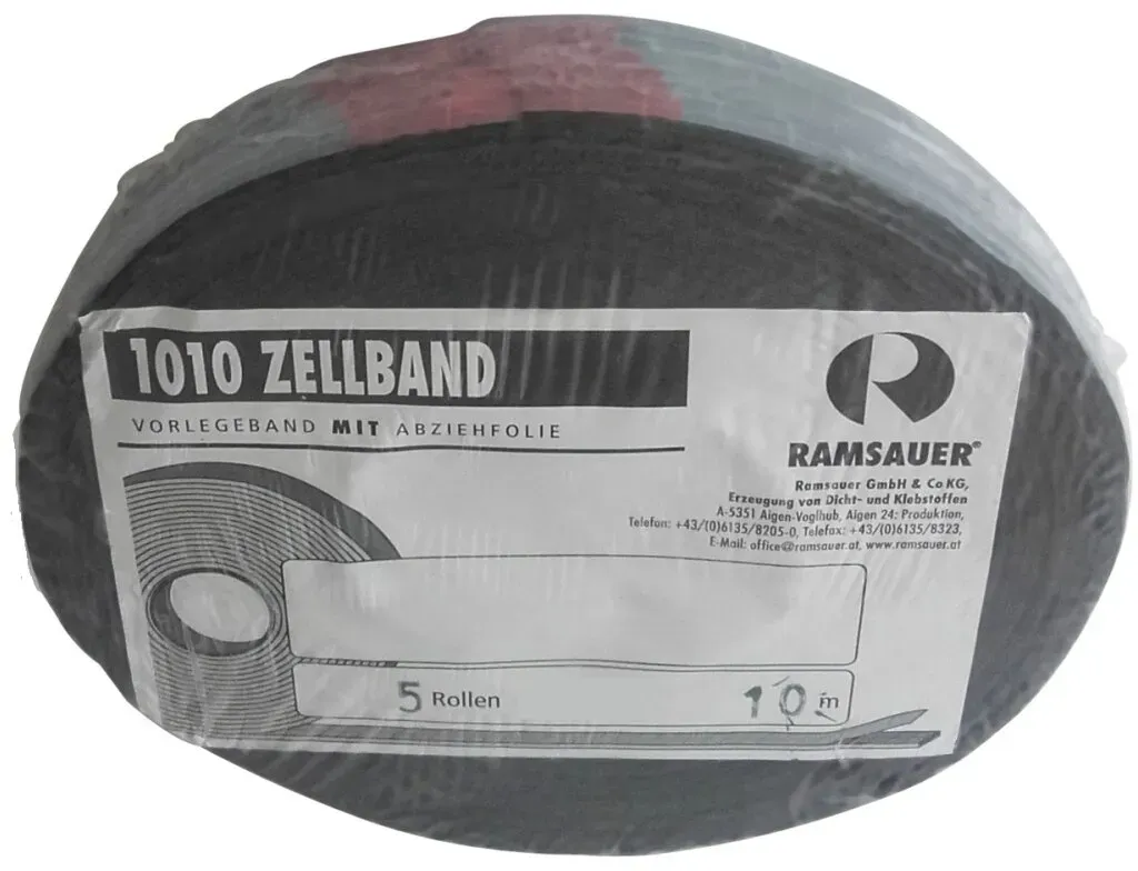 Ramsauer 1010 PE Zellband-Vorlegeband 4x6mmx50m schwarz