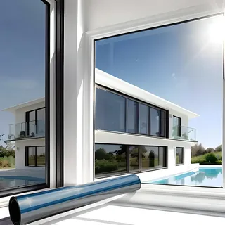 Marapon MARAPON® Spiegelfolie Fenster Sichtschutz [75x200 cm] Fensterfolie Sonnenschutz außen ohne Rückstände - Spiegelfolie Fenster Sichtschutz - Sonnenschutzfolie Fenster - Dachfenster verdunkeln