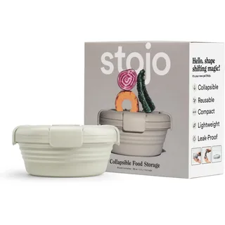 STOJO Faltbare Schüssel – Haferflocken, 1020 ml – wiederverwendbare Silikonschüssel für heiße und kalte Speisen – perfekt für Reisen, Mahlzeiten, Mittagessen, Camping und Wandern – mikrowellen- und