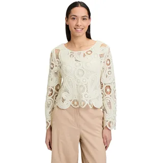 Betty Barclay Lochstrick-Pullover mit U-Boot-Ausschnitt 40, Rohweiß | 40
