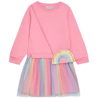 Tüllkleid DANAMADE "DANAMADE Dresses DMARA", Mädchen, Gr. 134, EURO, candy, Oberteil: 95% Baumwolle, 5% Elasthan; Rock: 100% Polyester; Futter: 100% Polyester, Kleider