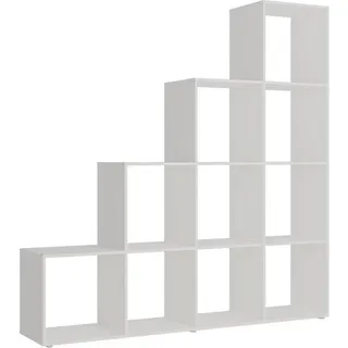Vicco Treppenregal Aramis Weiß, 138 x 143 cm 10 Fächer