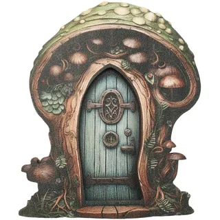 Kapaunn Garten Feentür Wichteltür Miniatur Elfentür Wichteltür Feentür Dekoration Fee Tiny House Tür Kinder Geschenk, Miniatur Fee Garten Dekoration Im Freien Zubehör