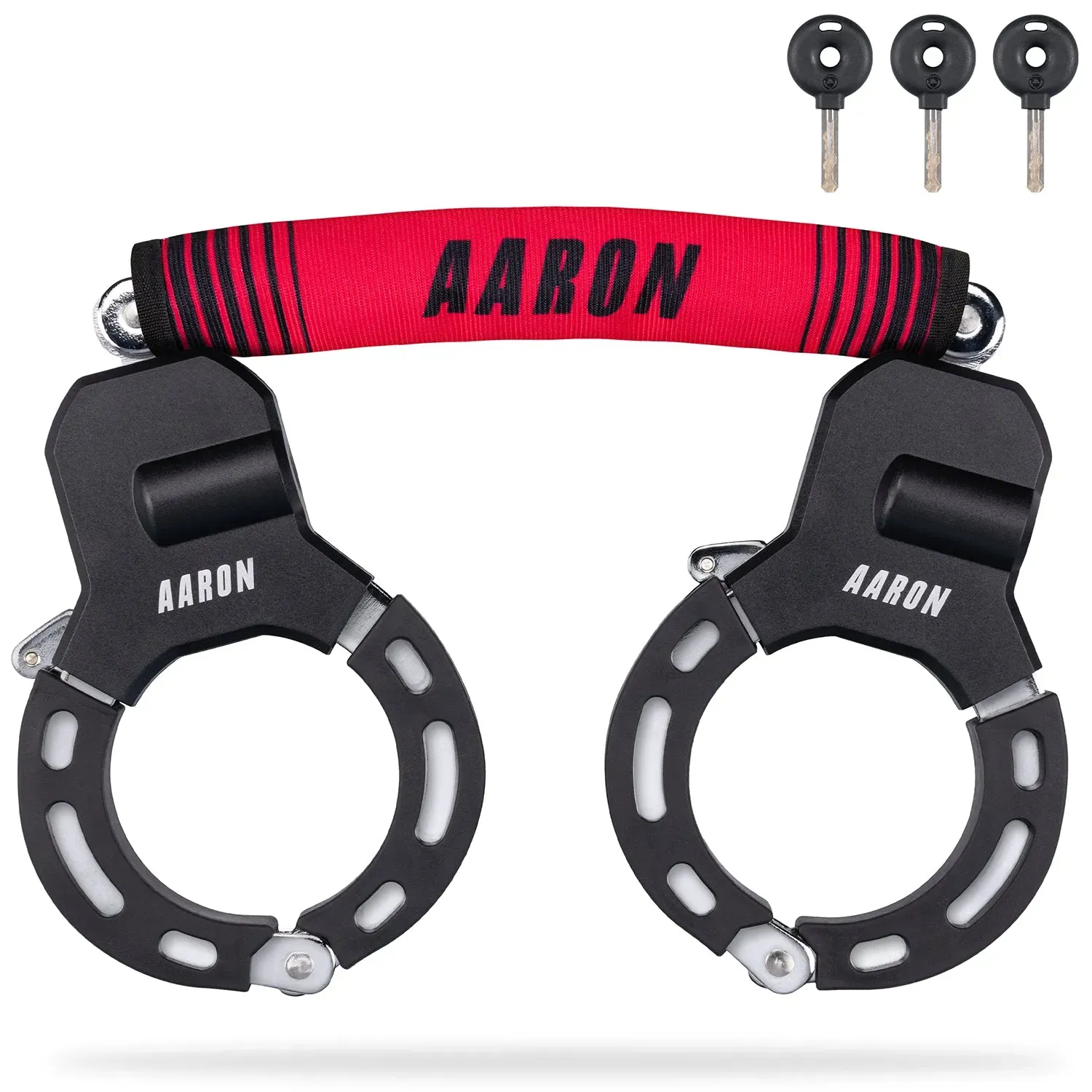 AARON Bolt Handschellenschloss für E-Scooter - Hochsicherheits-Design - Rot