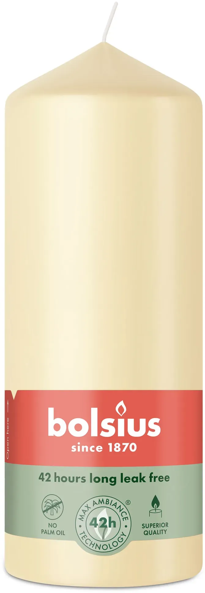 Bolsius: Stumpenkerze 150/58mm - Haferbeige (6 Stück)