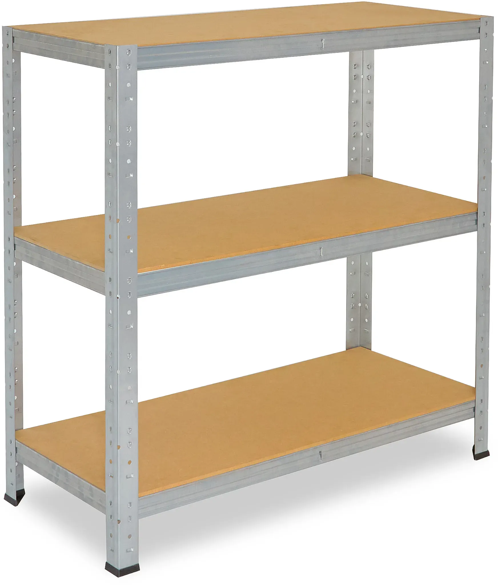 shelfplaza HOME 115x130x45 cm Schwerlastregal in verzinkt mit 3 Böden und 150 kg Traglast pro Boden
