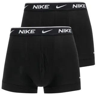 Nike Herren Everyday Cotton Stretch Trunks 2Pk, Black, L