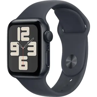 Apple Watch SE 2024 GPS 40 mm Aluminiumgehäuse Mitternacht, Sportarmband Mitternacht S/M