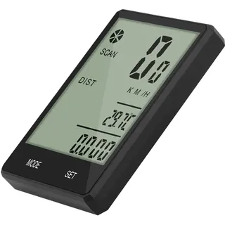 Teksome Kabelloser Fahrradcomputer,Kabelloser Fahrradcomputer | Drahtloser Mehrzweck-Fahrradcomputer | Leichter schwarzer Fahrradcomputer, Fahrradzubehör für Outdoor-Fahrten