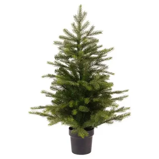 Kaemingk Künstlicher Weihnachtsbaum H 45 cm GRANDES, H 45 cm - Grün - Kunststoff - mit Übertopf