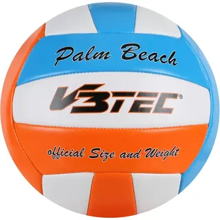 V3Tec Palm Beach Beachvolleyball weiß/blau/orange 5