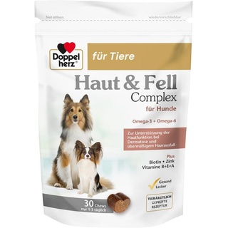 Queisser Doppelherz für Tiere Haut&Fell Compl.Chews f.Hunde 30 St