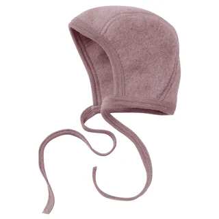 Engel Natur Baby Häubchen, Fleece, 100% Wolle, 4 Farben (50-56, Rosenholz Melange) - 50-56