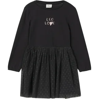 s.Oliver Kurzes Kleid mit Mesh-Rock, und Glitzerprint