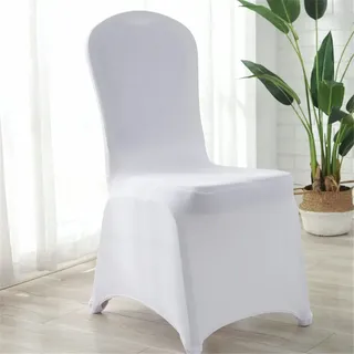 FANSU Stretch Stuhlhussen für Hochzeit, Bankett und Party Deko, Universal Stuhllehnen Lang Esszimmerstuhl Hussen Schwingstühle Abnehmbarer Waschbarer Elastische Stuhlhusse (2 er Set,Weiß)