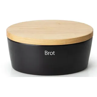 oval 36 cm matt schwarz