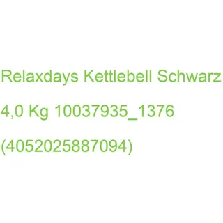 Relaxdays Kettlebell Schwarz 4,0 Kg 10037935_1376 (4052025887094)