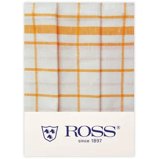 Ross 3er Pack Halbleinen-Geschirrtücher Karo 50x70 cm