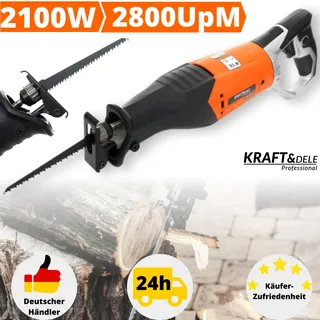 Arebos Säbelsäge Tigersäge elektrischer Fuchsschwanz Reciprosäge + 5 Sägeblätte