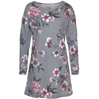 VIVANCE DREAMS Damen Nachthemd grau-allover Gr.32/34