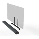 Flexson TV-Halterung für Sonos Arc & Sonos Arc Ultra (1 Stk., Wandmontage, Nicht beweglich), Lautsprecher Ständer + Wandmontage, Schwarz