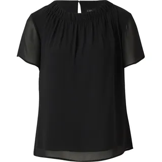 s.Oliver Luftige Chiffon-Bluse mit gesteppter Raffung schwarz 48