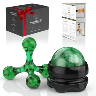 M.S.Lemberg M.S.Lemberg® Massage Set - Massageball & Triggerpunkt Drücker - Wellness & Entspannung Geschenk - Physiotherapie Trigger Massagegerät Massagekugel Nacken Roller Massageroller Rücken Faszien-Ball