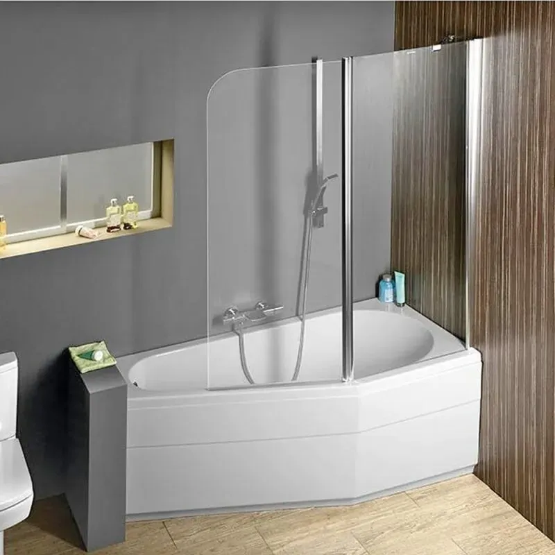 Raumspar Badewanne Tigra mit Duschzone 150x75cm, rechts, weiss, Komplett-Set