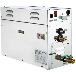 Vevor Dampfgenerator 9KW Dampfduschen 220V-240V Sauna Dampfgenerator mit programmierbarer Steuerung für zu Hause SPA Badezimmer Hoteldusche Dampf (Controller enthält keine Batterie)