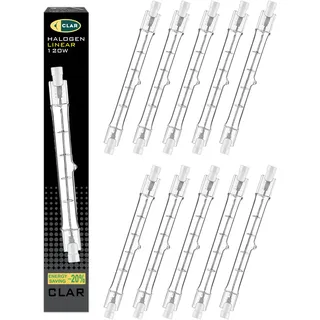 CLAR - Halogenlampe 120 W, 118 mm für Salzlampe, R7S (Packung mit 10 Stücken)