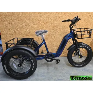Elektro Dreirad Zemto-Revom Trike T2, Gas-Funktion, breite Reifen Neuheit blau