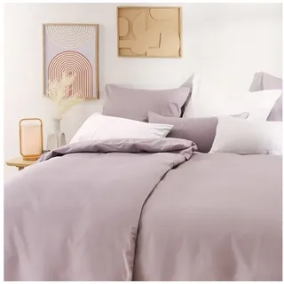 Blumtal Mako Satin Bettwäsche 135 x 200 & 40x80 cm Kissenbezug Grau - Oeko Tex Zertifizierte Satin Bettwäsche aus 100% Baumwolle - Edle Glanzoptik Bettwäsche 135x200 Satin mit Reißverschluss