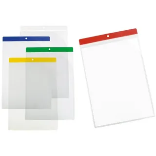 Eduplay 120750 Einstecktaschen A4 selbsthaftend, mehrfarbig, 5-teilig (5er Pack)
